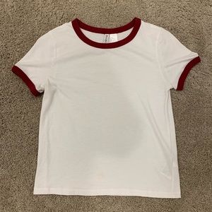 Red and white T-shirt!